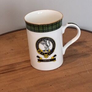 Scotcrest Smith Clan Tartan Mug Touch Not The Cat Scottish Heritage Bone China